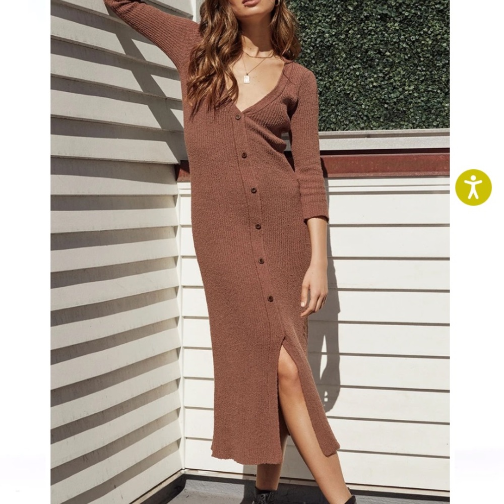 Salt Water Luxe brown sweater dress | Size S